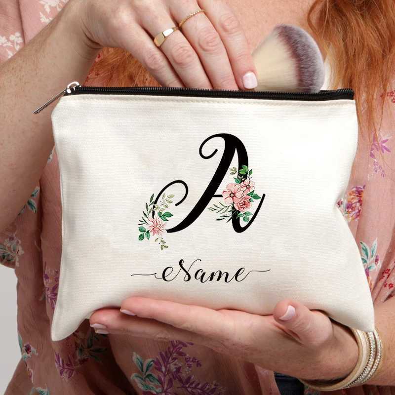 Letter Aesthetics Personalized Name Makeup Bag Best Gift for Teachers Friends Cosmetic Case Bachelorette Party Gift Pencil CaseT251024