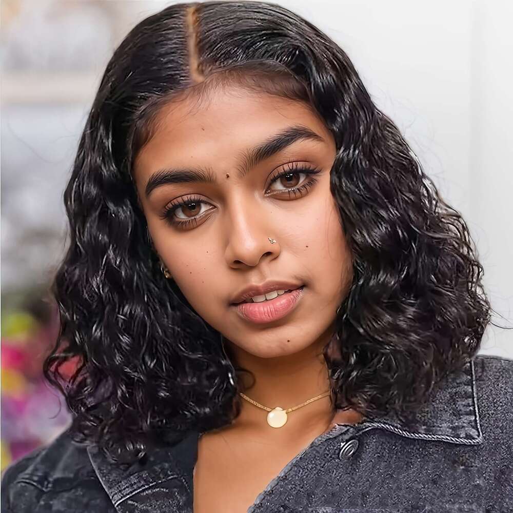 250% Density 5X5 Curly Wave Closure Upgraded Plucked Pre Cut Ready To Wear Glueless HD Lace Front Wigs For Wome Handmade 100% Pure Human Hair Wig