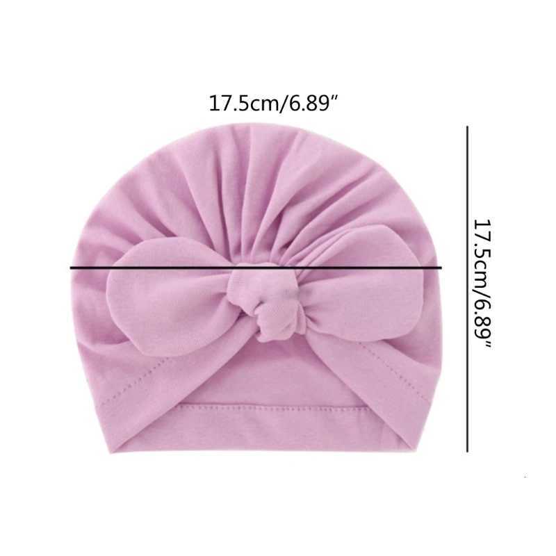 Infant Beanie Hat Baby Turban Hat Big Bow Boneless Hat Soft Headwear for Babies 012M Girl Boys Breathable Hospital HatL251024