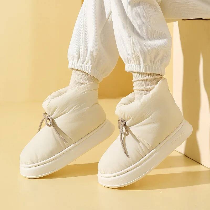 Winter Warm Women Snow Men Casual Platform Flats Home Waterproof Anti-Slip Shoes Outdoor Thick Plush Soft EVA Ankle Boots ddmythur