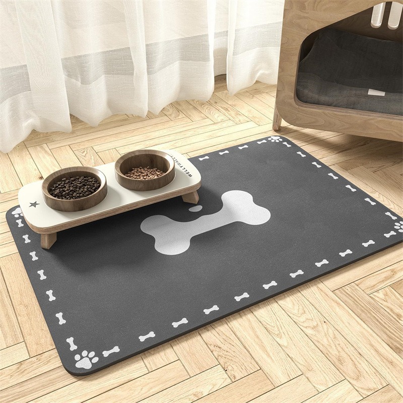 Eco-Friendly Absorbent Dog Cat Pets Feeding Pad with Quick Dry Surface