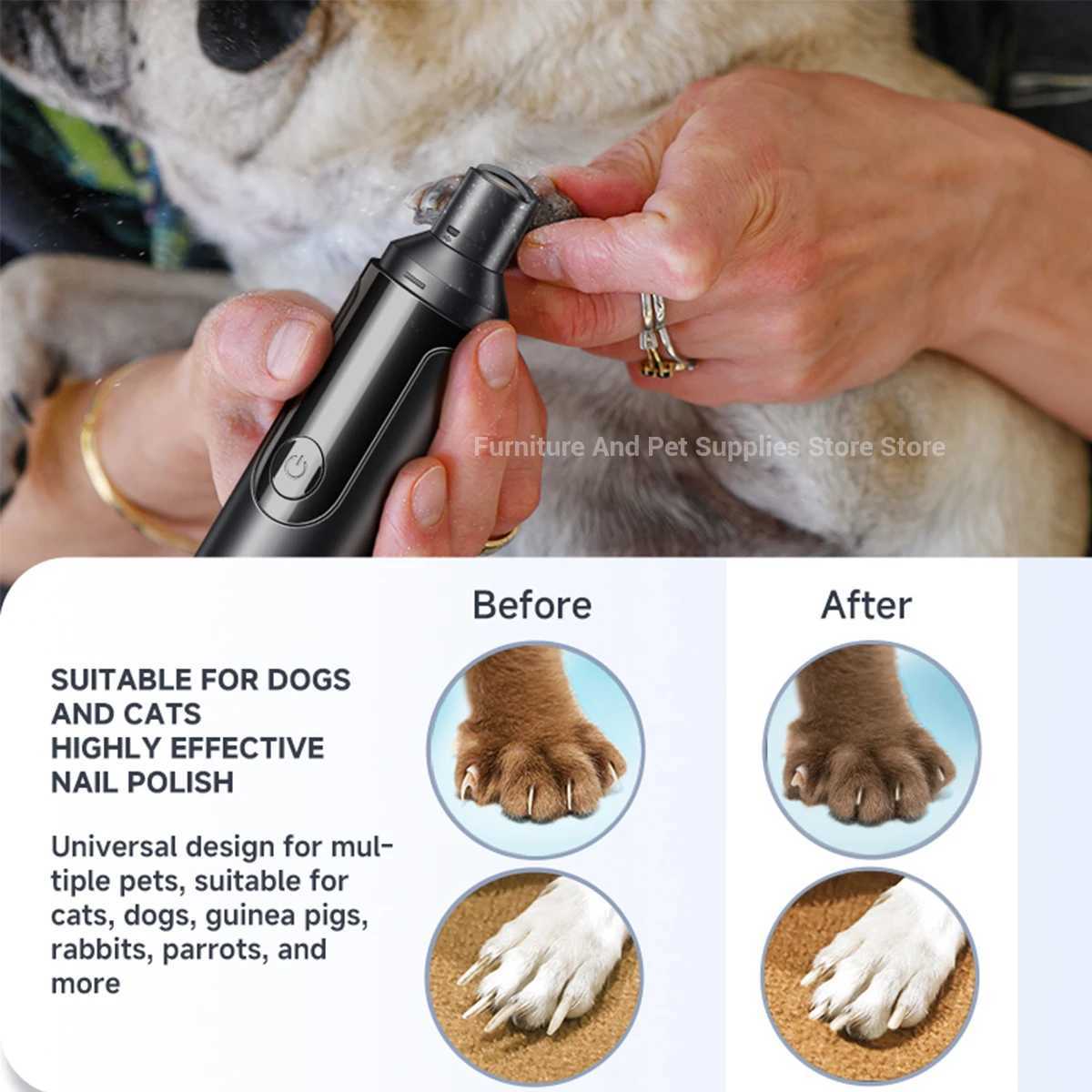 Electric Dog Nail Grinder Pet Nail Clipper USB Rechargeable Pet Nail Trimmers Painless with Polisher Wheel for SmallLarge Pets Z20251024