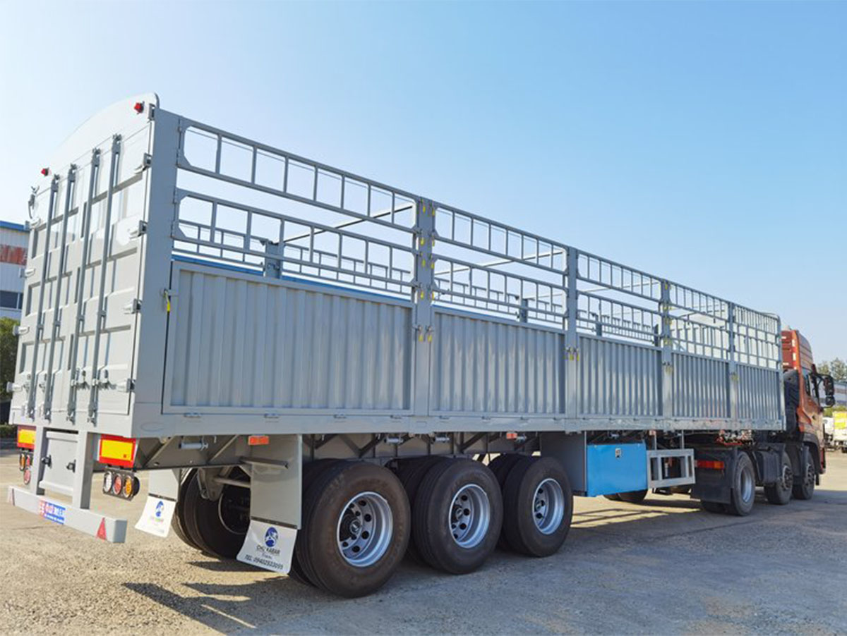 Cage transport semi-trailer. Factory direct sales, supporting customization. Suitable for transportation of coal, agricultural and sideline products, 
