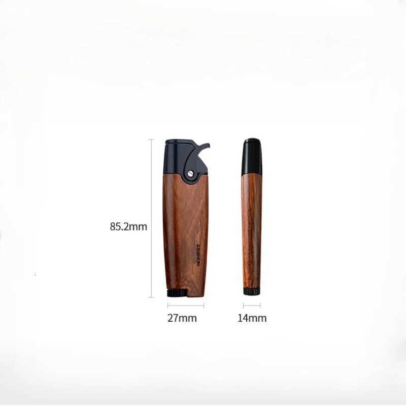 HONEST Mini Metal Windproof Gas Lighter Blue Flame Turbo Jet Recycling Cigar Multifunctional Lighter Survival Tool Mens Gift D251024