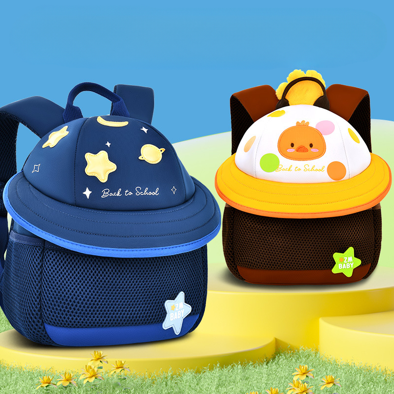 New Fashionable Boys and Girls Backpack Cute Mushroom Bag Diving Material Designer Children's Backpack Mini Small Bag