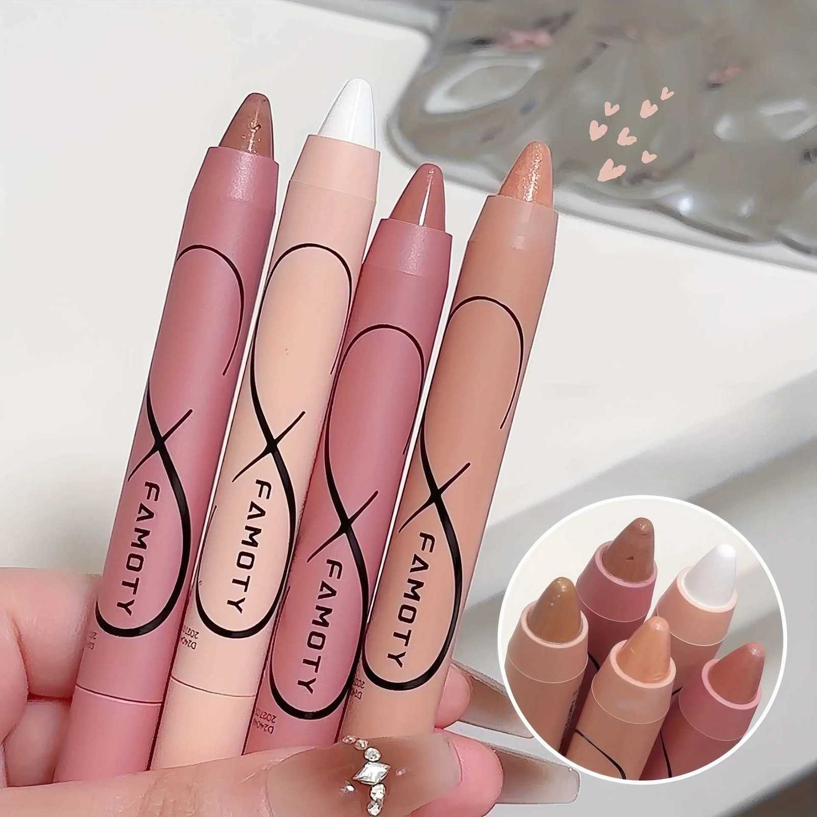 Pearl Lying Silkworm Matte Glitter Eyeshadow Stick Highlighter Eye Shadow Pen White Pearlescent Brightening Eyeliner CosmeticL251024