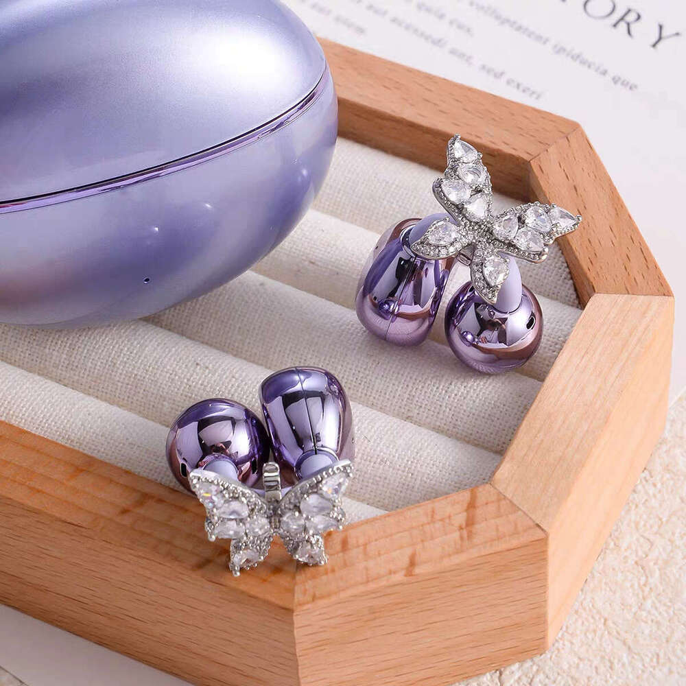 DHcollections Full Dia Bowknot Clip Niche Design Sense Light High-end Feel Suitable for Freeclip Bluetooth Earphone Accessories