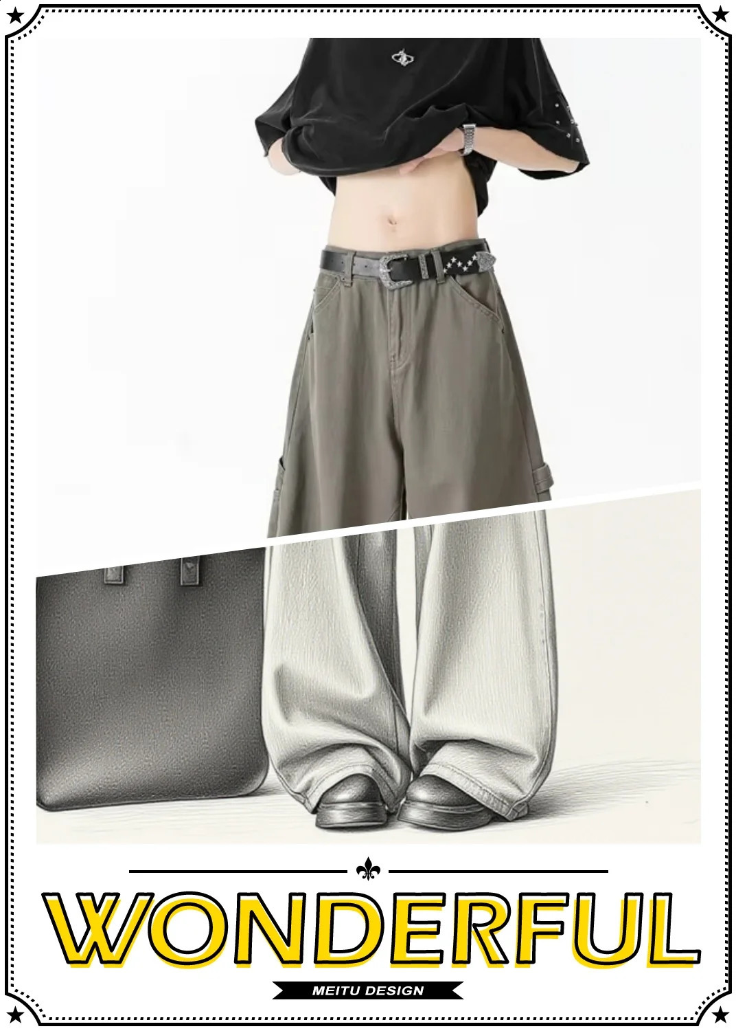 25 mens Brown Y2k Cargo Jeans Baggy Harajuku 90s Denim Womens Trousers Vintage Jean Japanese 2000s Style oversize trend Pants 251018