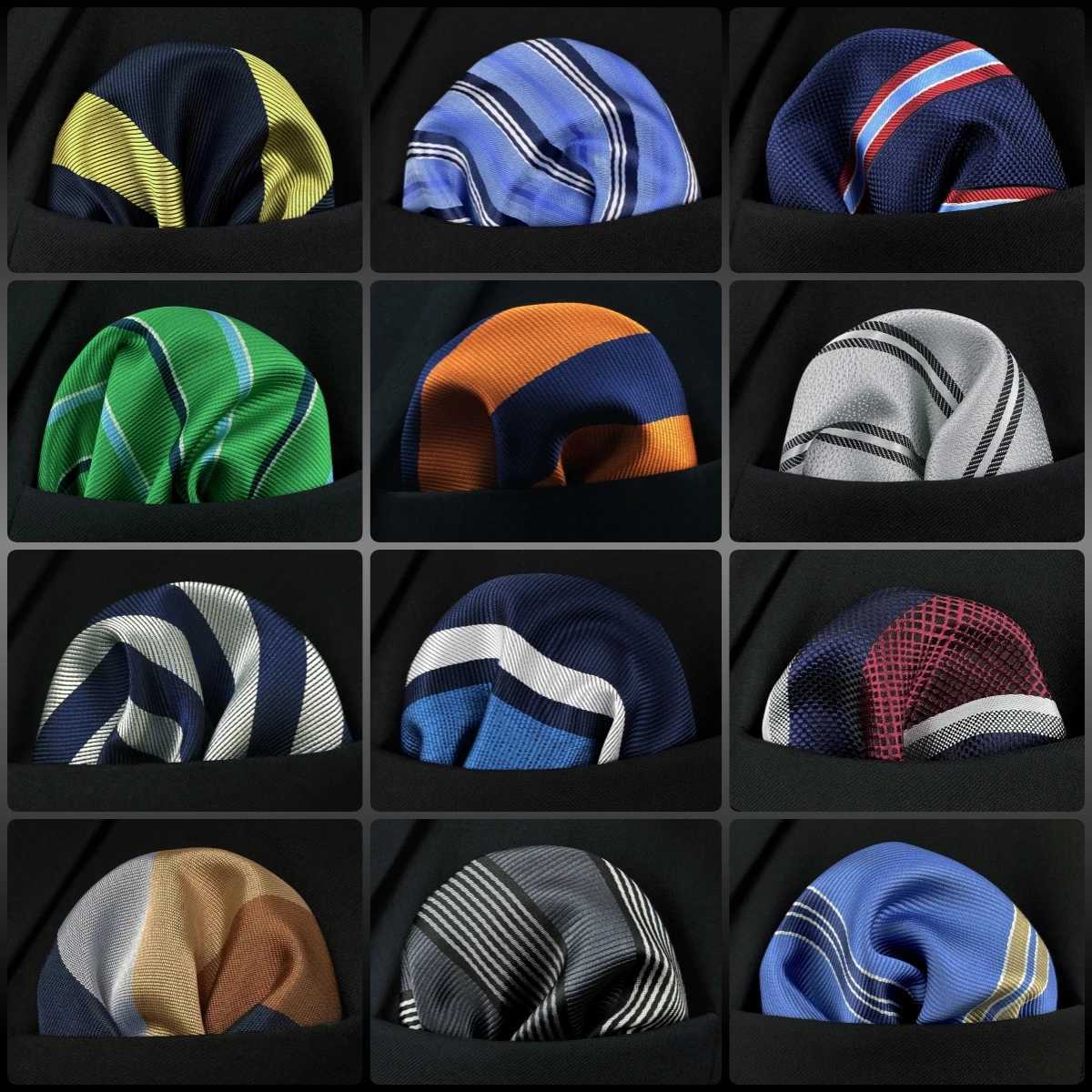 Hot Products Pocket Square Striped Mens Handkerchief Classic Wedding Accory Busin Y251024