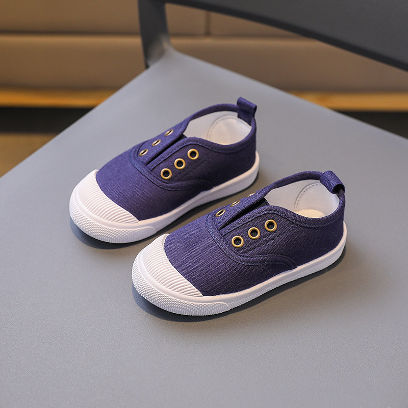 Kids Canvas Shoes Toddler Fashion Design Canvas Shoes Boys Girls Children Causal Shoes Walkfashion Non-slip Sneakers Size US5.5C-US3Y W1147