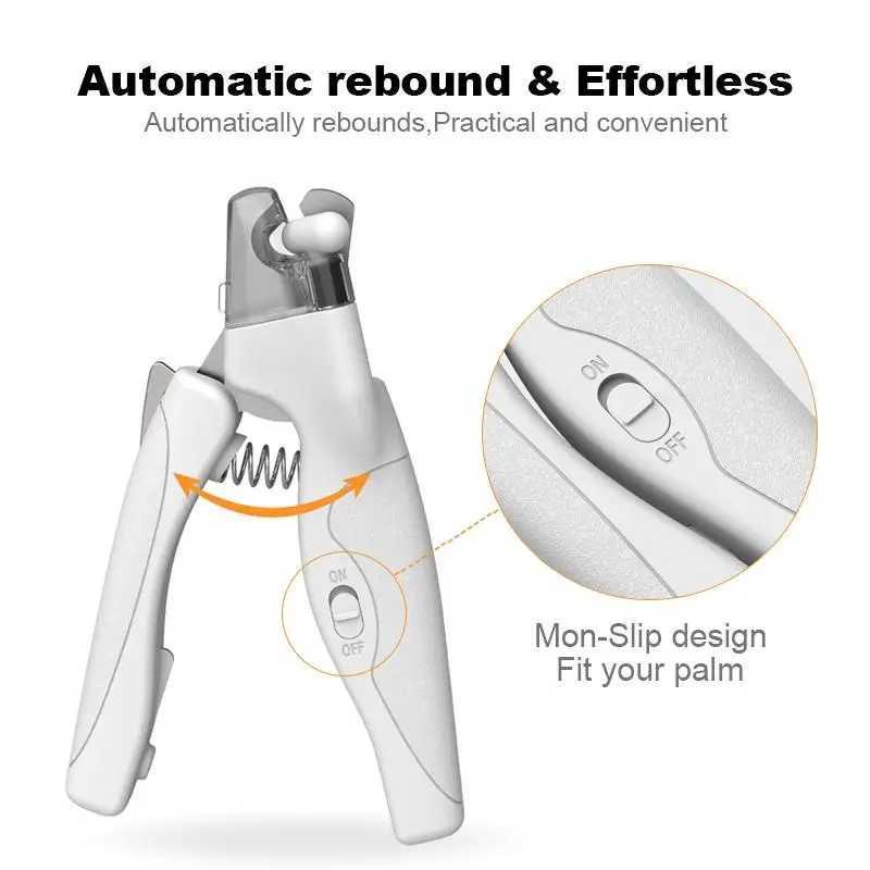 Pet Nail Clipper with LED Light Dog Cat Special Blood Line Scissors Multifunction Nail Trimmer Pet Cleaning Grooming Supplies Z20251024