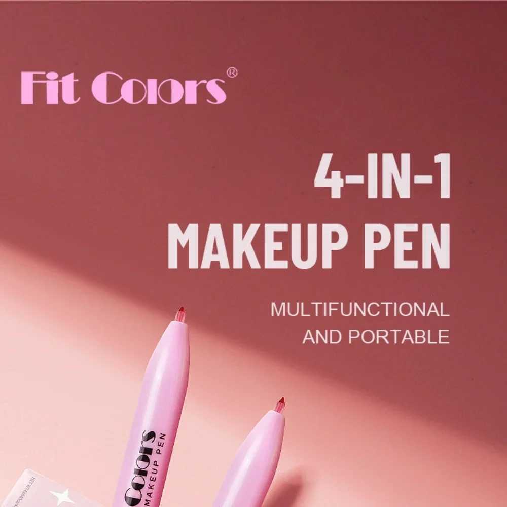 Fit Colors 4In1 Makeup Pen Multifunctional Portable Lip Liner Eyeliner Highlighter Brow Liner Eye Shadow Liner CombinationL251024