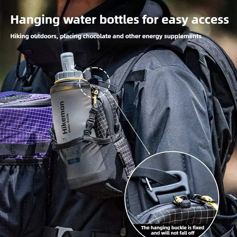 Dyneema Water Bottle Holder Bag Phone Pocket and QuickAdjust Strap Waterproof 420D Nylon for Cycling Hiking Camping Essentials 251014