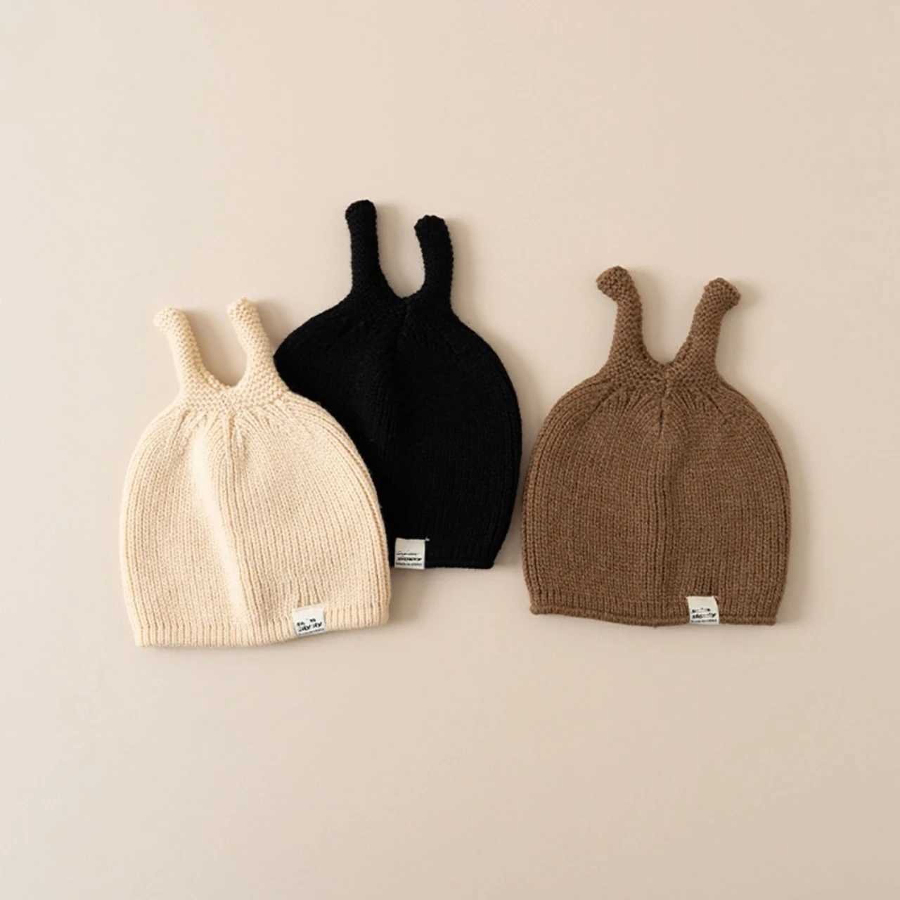 Cute Tentacle Knitted Hat for Baby Winter Warm Pullover Cap Solid Color Woolen Crochet Bonnet 14Year Boy Girl Children BeaniesL251024