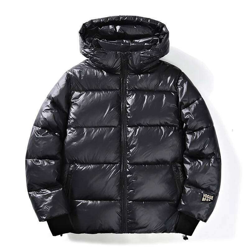 Winter Jacket Men's Trendy Brand Black Gold Bright Waterproof Warm Parka Short Women's Casual Down Cotton Padded Coat