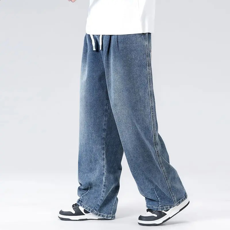 2025 Men Mens Fashion Business Jeans Classic Style Autumn Casual Stretch Baggy Jean Pants Male Cotton Denim Trousers 251018