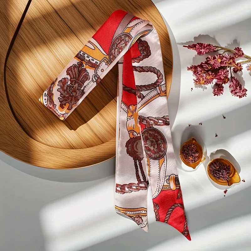 10Pcs Wens Paisley Print MtiUse Scarves Elegant Long Haiands Neck Scarves Bag Strs DIY Craft Hair Scarf Accories Y251024