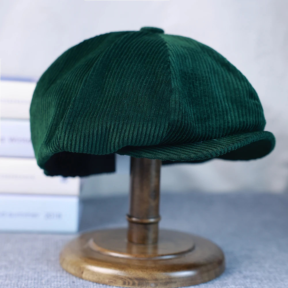 Retro Winter Caps For Men Corduroy sboy Hat Woman Flat Cap Male Warm Cap Dad Outdoors Casual Octagonal Cap Gatsby Hat 020 251021