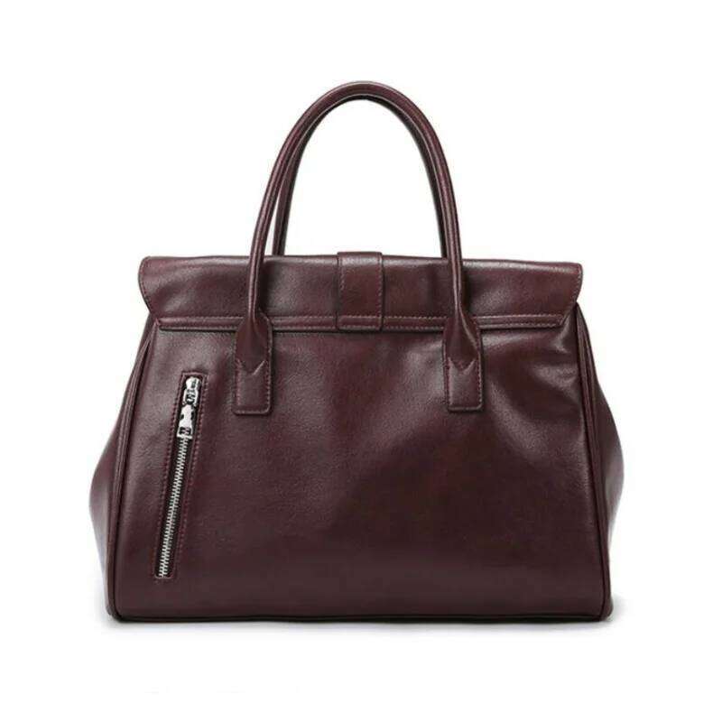 Pure Color Large Soft Handbag For Ladies Artificial Leather Flap Tote Classic Versatile Shoulder Bag Commuting Travel Bags