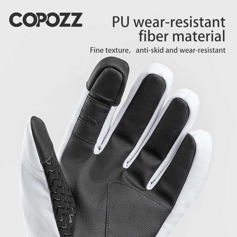 COPOZZ New Winter Men Women Ski Gloves Windproof Warm Waterproof TouchScreen Nonslip Snowboard Snowmobile Thicken Skiing Glove J251106