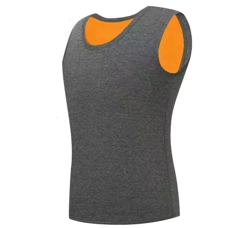 2pcs Men Thermal Underwear Man Sleeveless Vest Autumn WinterThermo Lingerie Mens Warm Top Thickening Thermo Vest Undershirt 251018