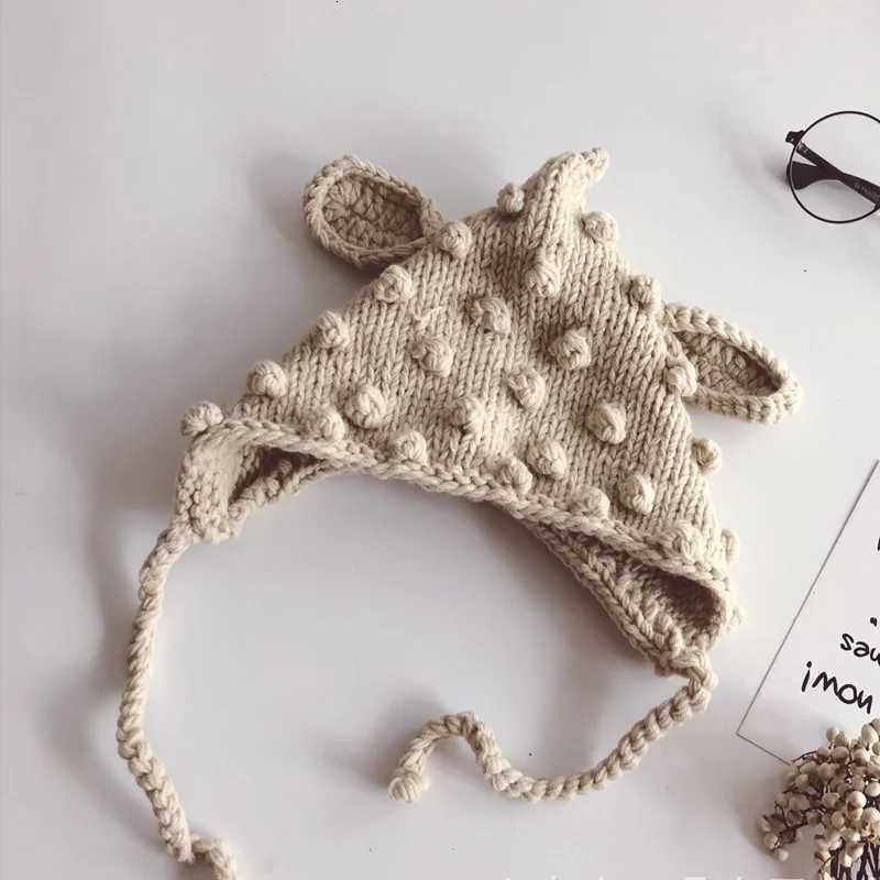 Newborn Baby Photograph Pro Winter Hats for Girls Boys Pom Hat Knit Warm Caps for BoysL251024
