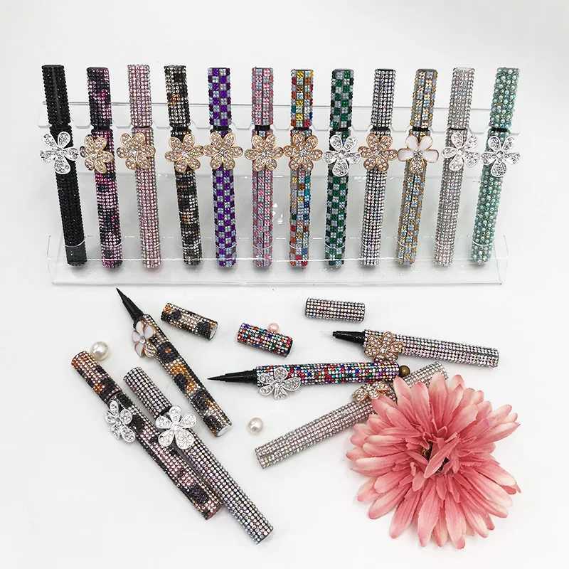 Super Sticky Eyeliner Glue Pen Diamond Flower Black Self Adhesive Eye Liner Glue Long LastingL251024