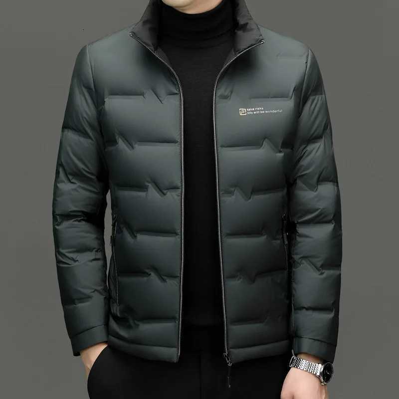 High Quality Fashion Winter New Suit Collar Down Jacket Men Remove Fashion Business Casual White Duck Down Warm Mens Coat Z251024