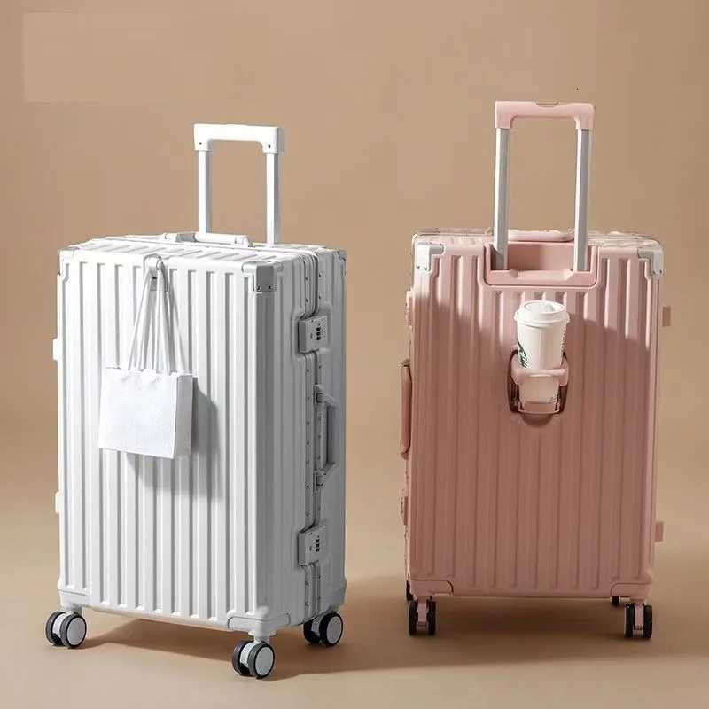 1 Piece Suitcase Multifunctional Universal Wheel Mens and Womens Suitcase Student Trolley Case Durable Large Capacity Password Box HookW251024