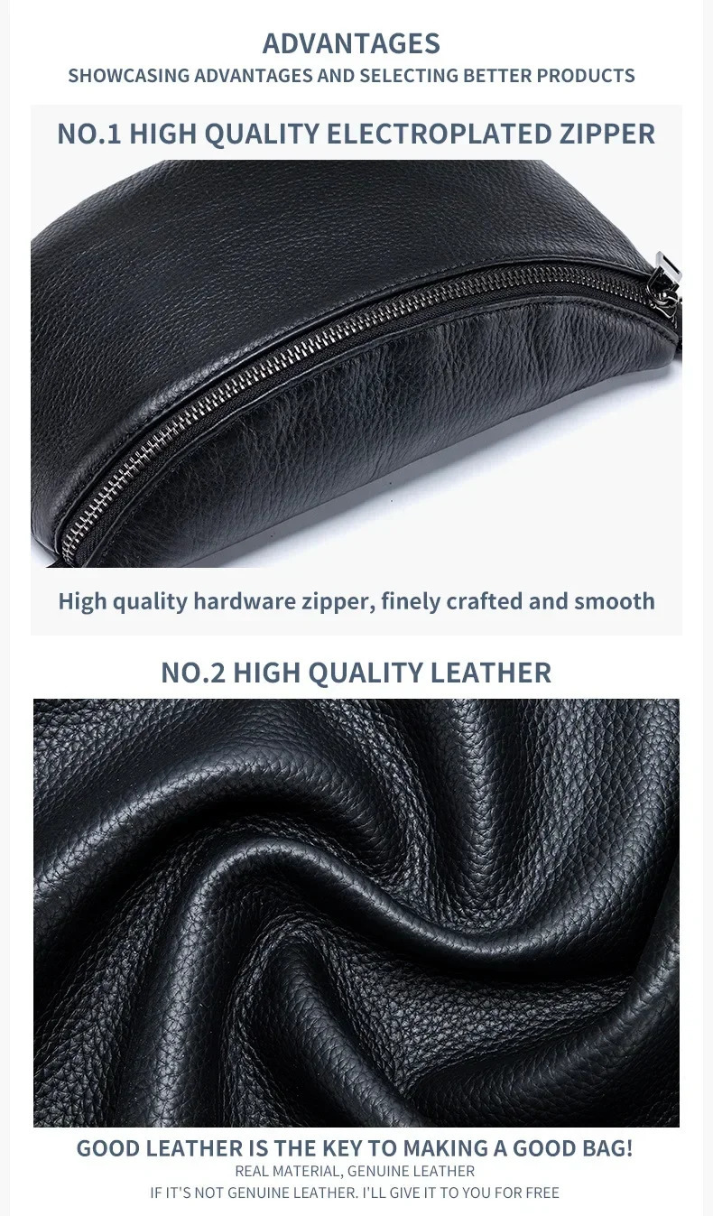 Genuine Leather Small Chest Bag for Women Simple Versatile Shoulder Trendy FirstLayer Cowhide Phone Pouch Purse 251014