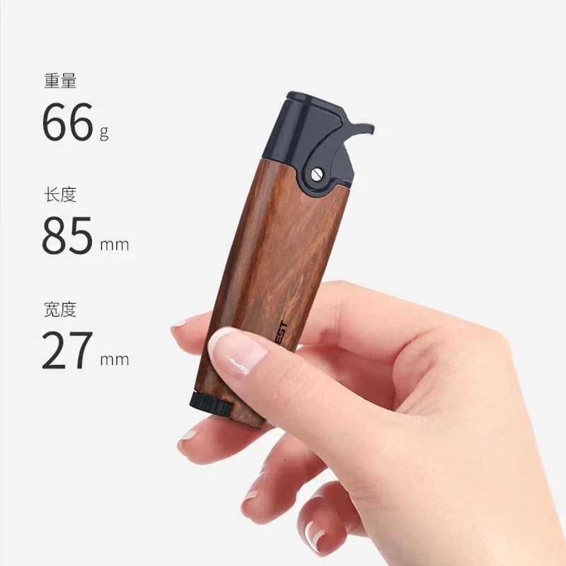 HONEST Mini Metal Windproof Gas Lighter Blue Flame Turbo Jet Recycling Cigar Multifunctional Lighter Survival Tool Mens Gift D251024