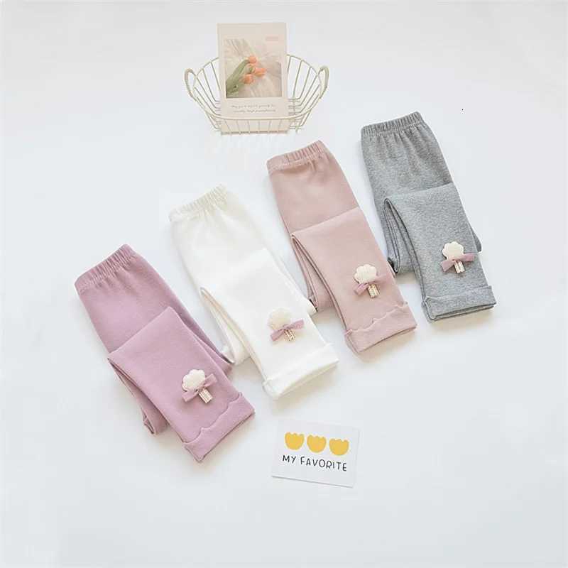 Kids Outwear Leggings For Girls Spring Autumn New Cotton Childrens Trousers 18Y Solid High Quality Skinny Baby Toddler PantsT251024