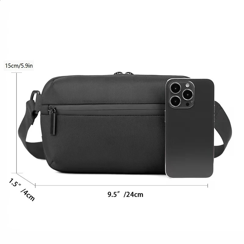 Mini Cross Body Bag for Mens Sports Phone Bag Waist Bag Lightweight Casual Shoulder Bag Japanese Trendy Chest Bag251023