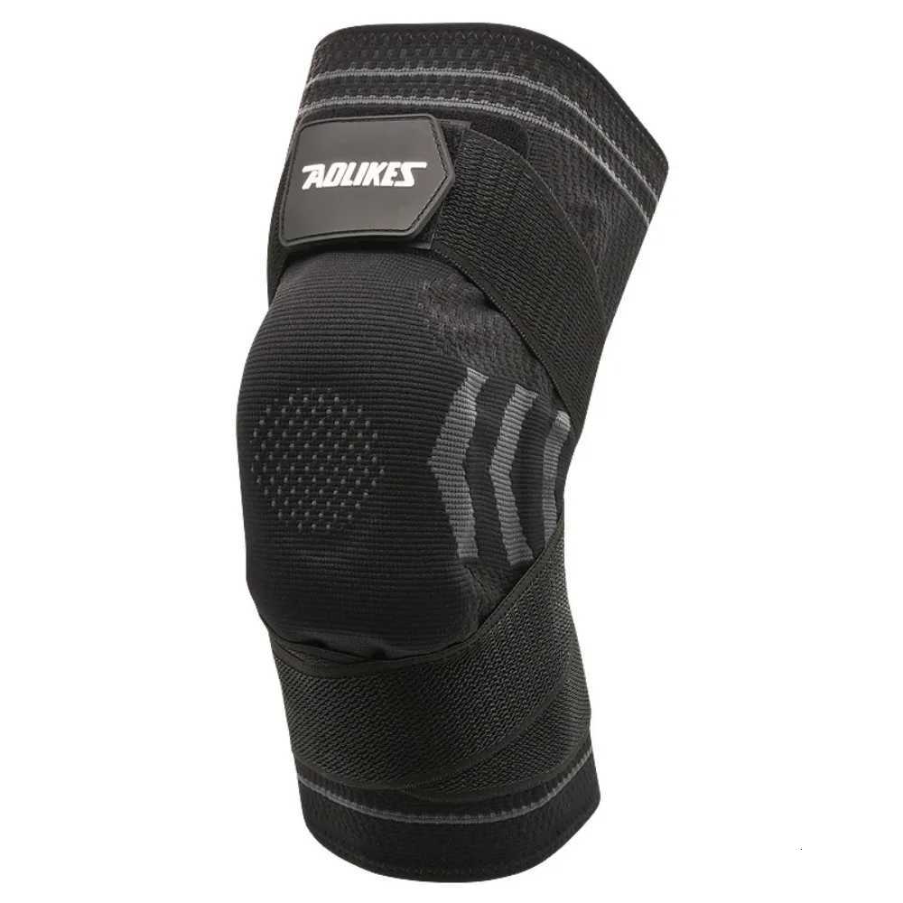 Basketball Knee Brace with Silicone Straps Spring Support Running Cycling Outdoor Sports Breathable Knee Protection SleevesW251024