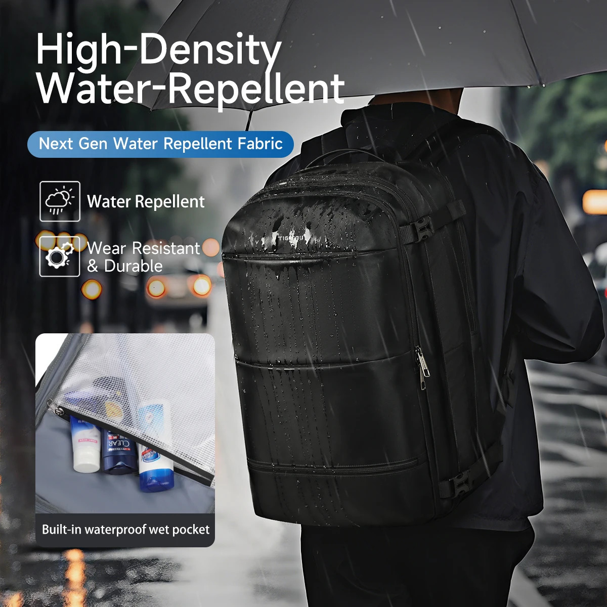 Tigernu Expandable Vacuum Compression 27L37L Hiking Travel Laptop Backpack For 17inch Storage Pack Luggage With USB Port 251021