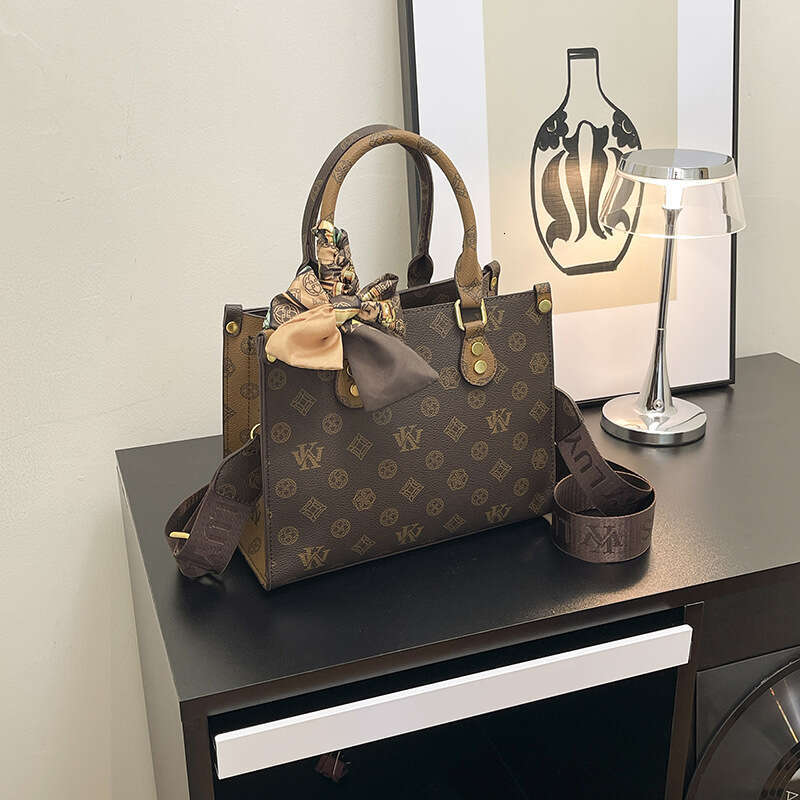 Fashion Designer Bag for Women Handbag Tote Bags with Scarf New Pattern Printed Ladies Shoulder Crossbody Bag