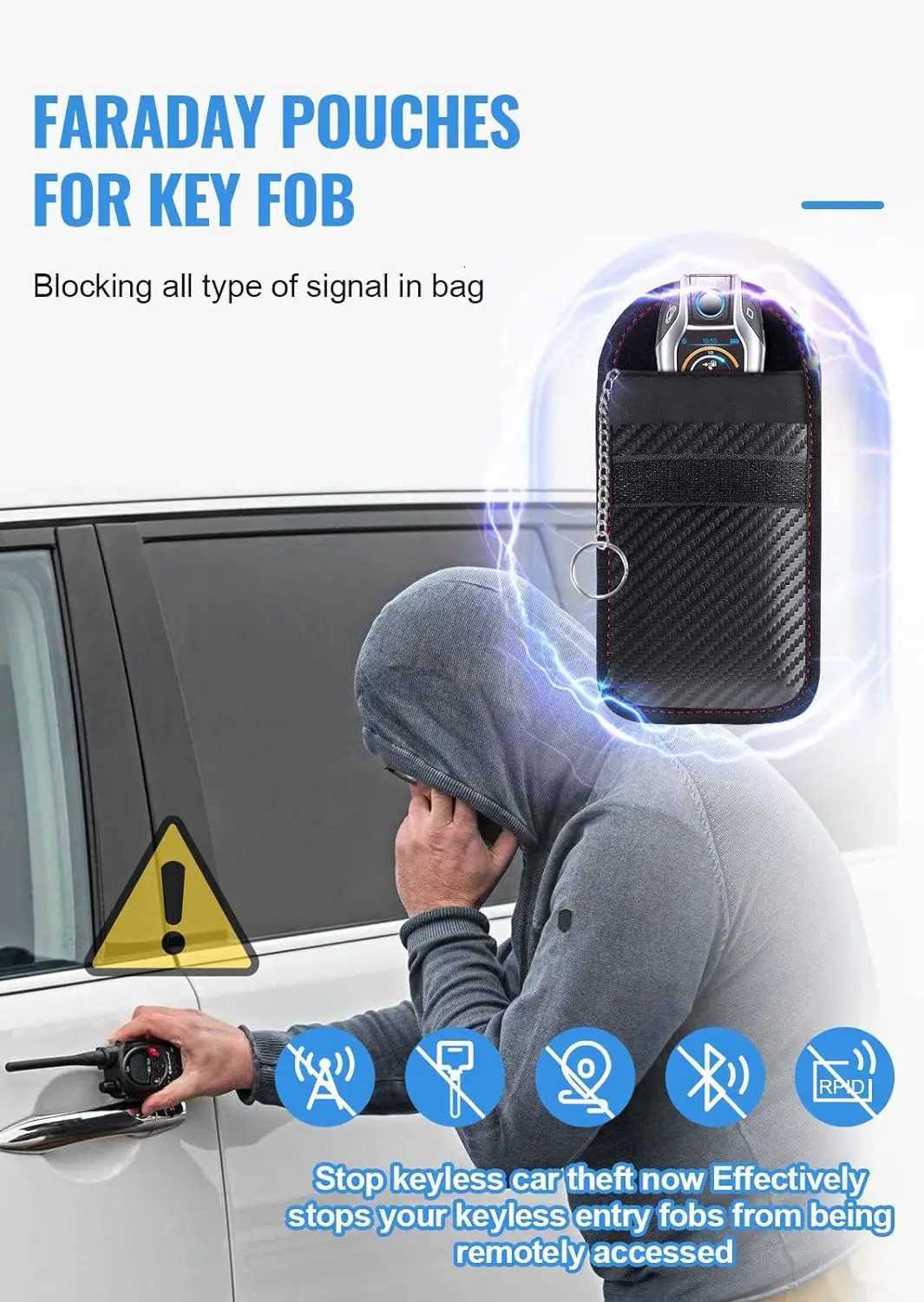 Personalized customized Car Key Bag Signal Blocking RFID Pouch AntiTheft Remote Protector for Vehicle Security Z251023