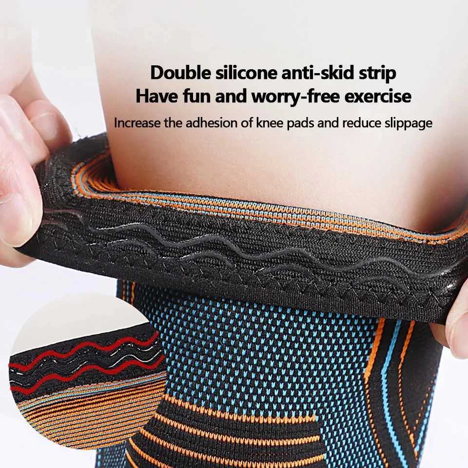 1PCS Knitted Knee Pads Compression Sleeves Joint Pain Arthritis Relief Running Fitness Elastic Wrap Brace Knee Pads Men WomenW251024