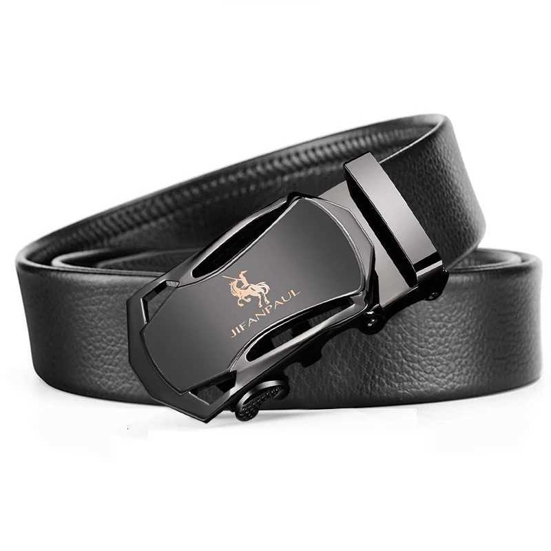 New mens fashion automatic buckle business belt mens jeans highquality belt PU mens belt minimalist young people no gift box W251024