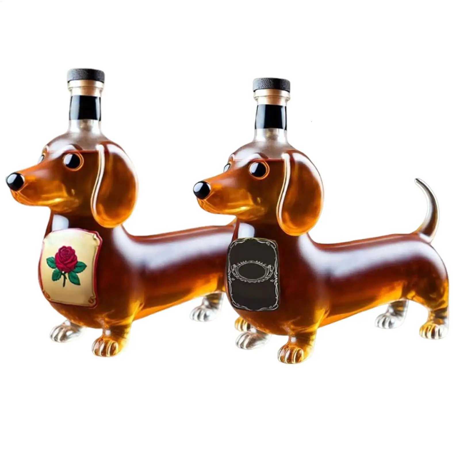 Dachshund Dog Shape Decorative Decanter Liquor Bottles Liquor Bottle Statue Wine Container for Birthday Christmas Y251024