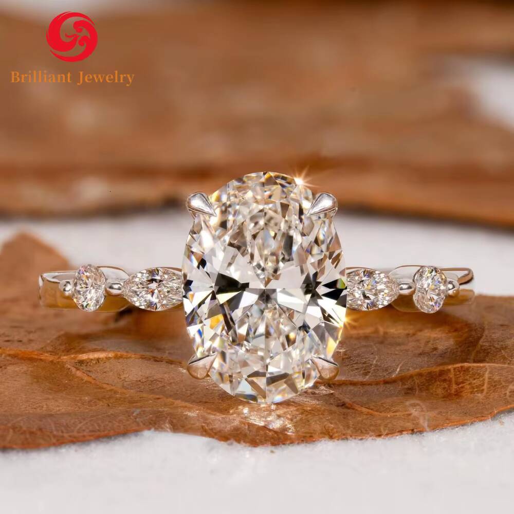 Igi Certified Diamond Lab Grown Wedding Rings 925 Sterling Silver Diamond Synthetic Lab Grown Diamond Ring