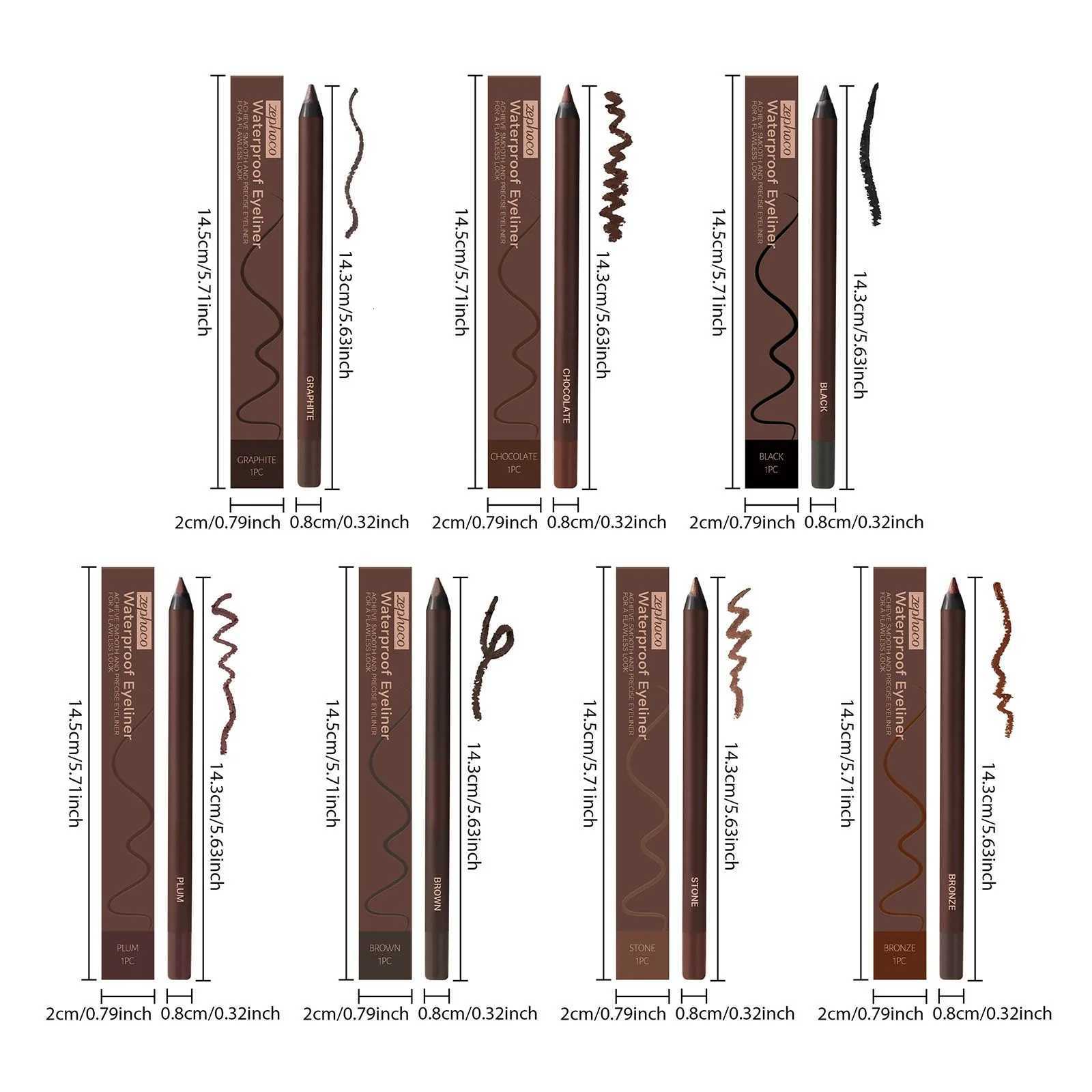Waterproof Eyeliner Brown Smooth Matte Eye Liner Long Lasting Non Smudging High Pigmented Eyebrow Pencil Punk Eye MakeupL251024