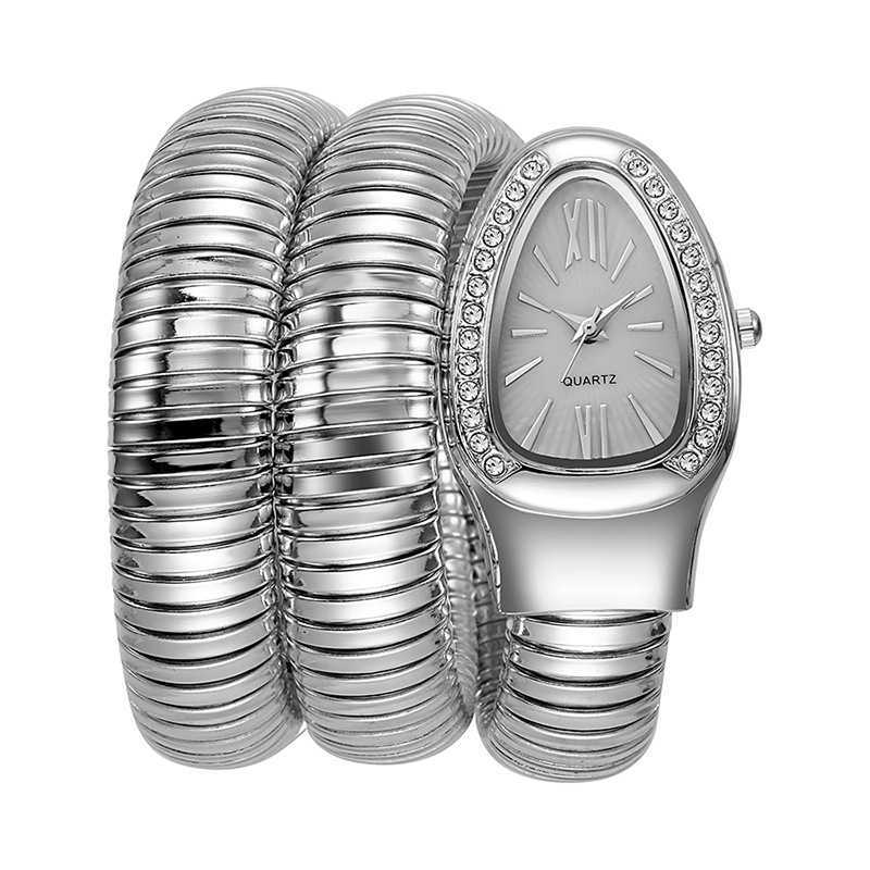 Honghong SnakeShAPed WATCH Womens Fashion WATCH Creative HipHop Quartz WATCH Personality WATCH Z20251024