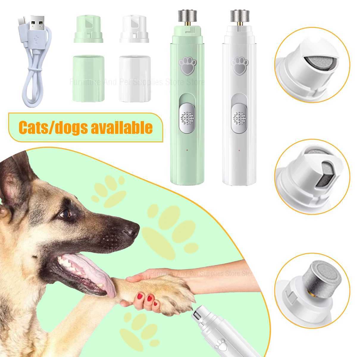 Electric Dog Nail Grinder Pet Nail Clipper USB Rechargeable Pet Nail Trimmers Painless with Polisher Wheel for SmallLarge Pets Z202510241