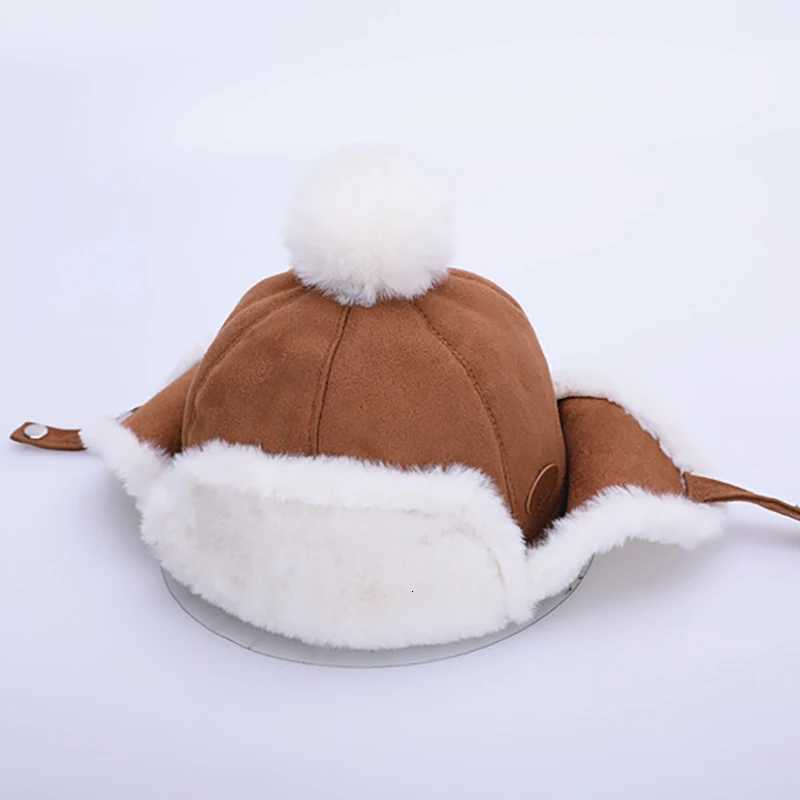 Winter Thickened Baby Lei Feng Hats New Cute Solid Warm Ear Protection Hat Boys Girls Snapback Caps Autumn Kid Fishing Hat 6M4YL251024