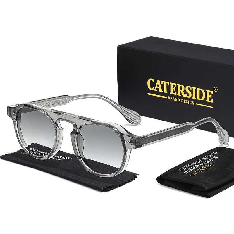 CATERSIDE Vintage Round Sunglasses Men Punk Core Insert Temples Sun Glasses for Women Travel Party Shopping Fashion EyeywearT251024