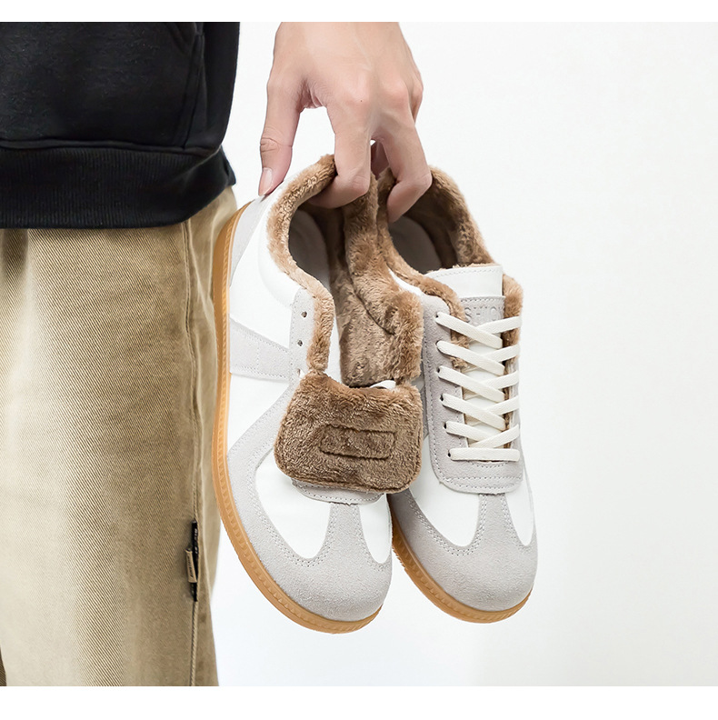 2025 free shipping autumn winter new designer shoes Genuine Leather Casual Sports Shoes German Training Women's Shoes Fleece-Lined Thickened Wint