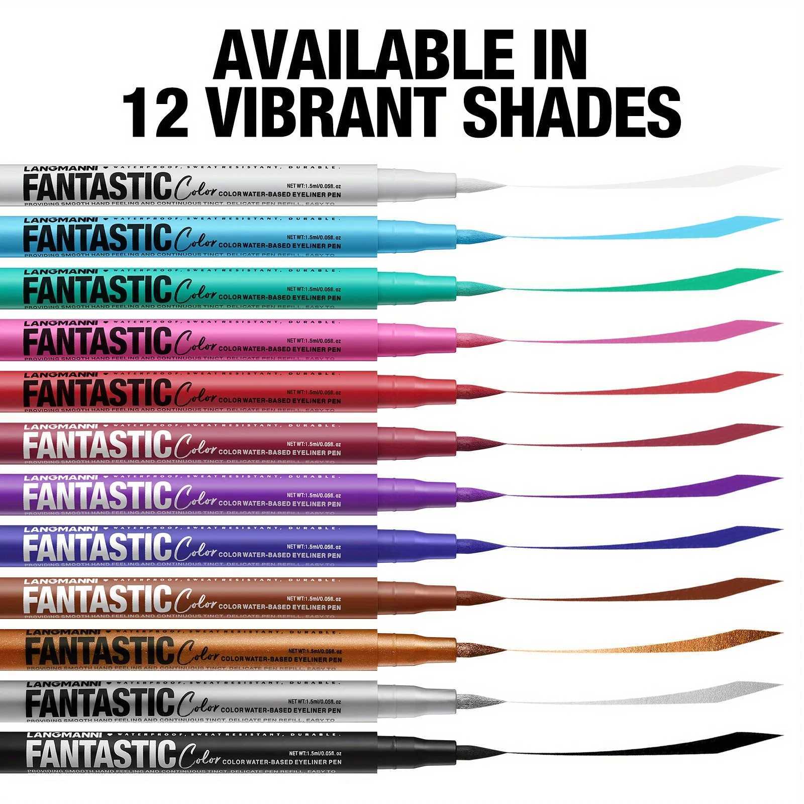 12color eyeliner waterproof quickdrying oilproof and nonsmudging longlasting eyeliner setL251024