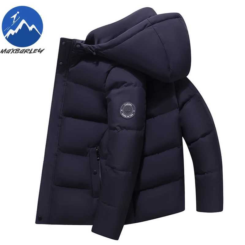 Maxbarley New Down Jacket Men Winter Outdoor Ski Thicken Warm Parka Coat Short Style Casual Daily Detachable Hood Puffer Jacket Z251024