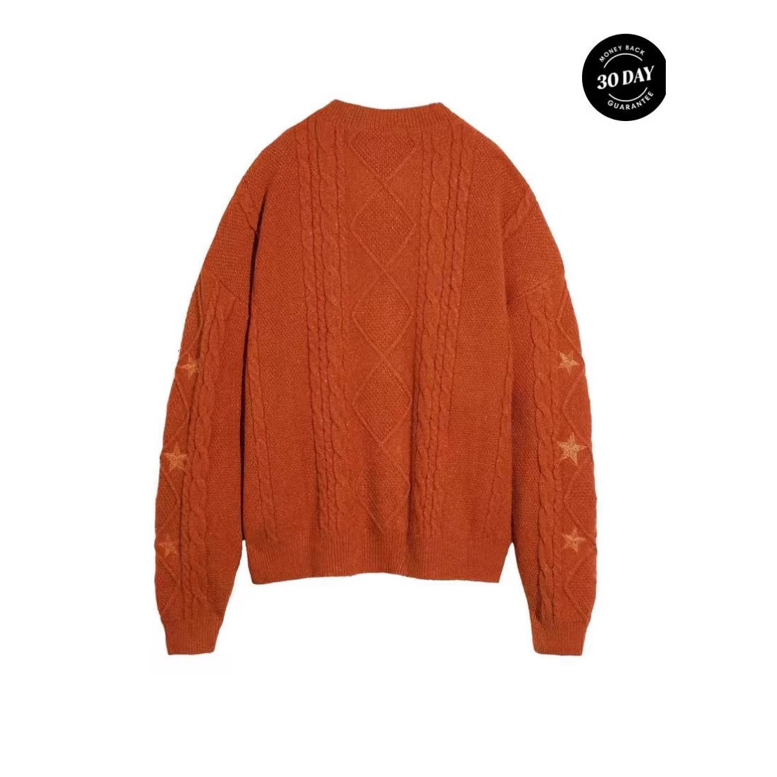 2025 Autumn Winter New Cardigan Coat Single-Breasted Star Casual Knitted Sweater Lazy Top
